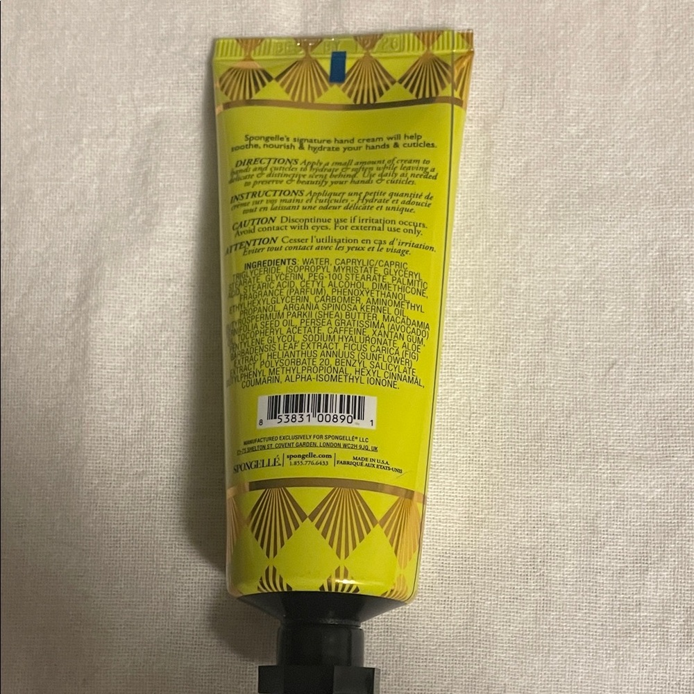Spongelle Hand Cream - Yellow and Black - Picture 2 of 3